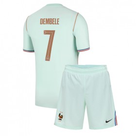 Frankrike Ousmane Dembele #7 Borte skjorte til barn VM 2026 Kortermet (+ korte bukser)